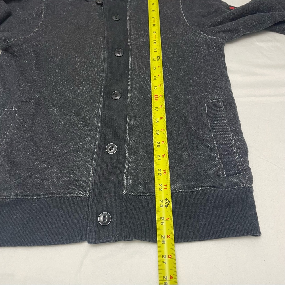 Roots Canada Charcoal Men's Shawl Collar Cardigan Button Up Cotton Blend XS - Picture 6 of 8